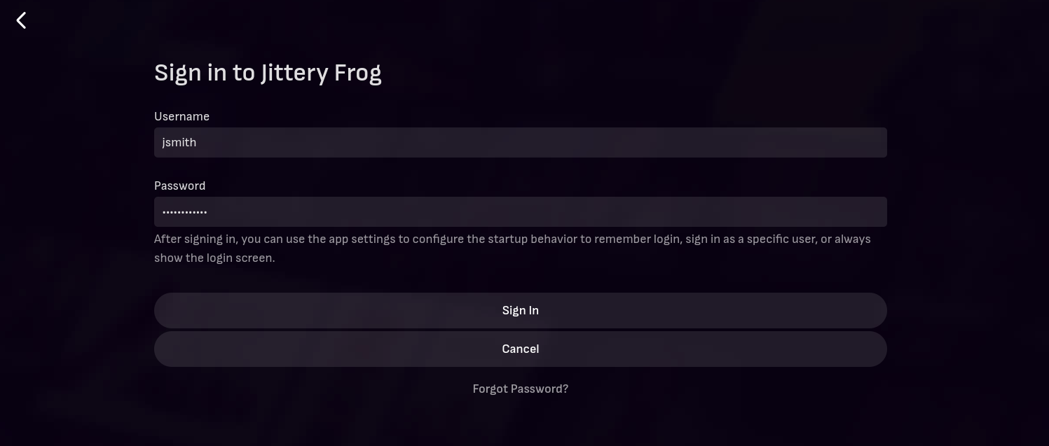 Signing In via Web Browser Web Login